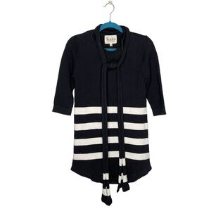 NWT Knitz For Love & Lemons Black & White Striped Scarf Sweater Dress